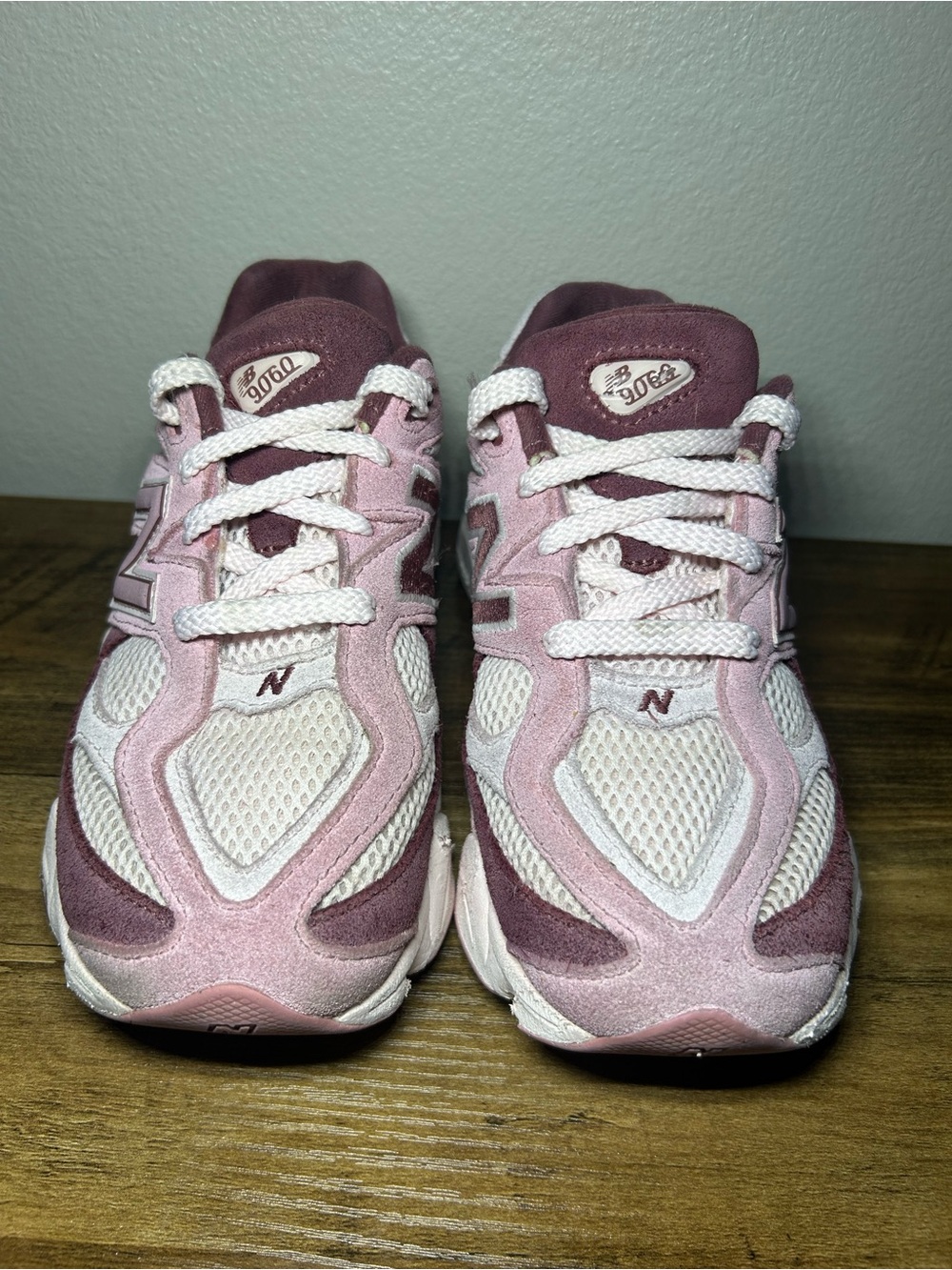 New Balance Kids Pink and Mauve Mesh Suede Sneakers